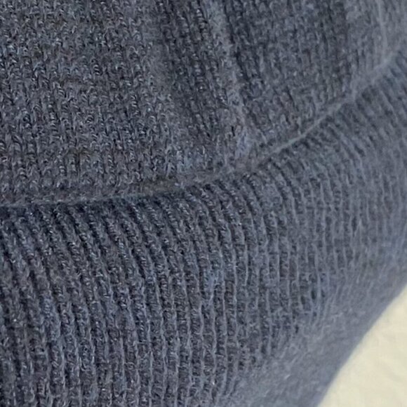 NWT White House Black Market Off the Shoulder Ruffle Navy blue Black sweater - Picture 8 of 12